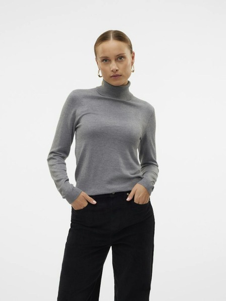 Vero Moda Šedý dámsky rolák Vero Moda Iris