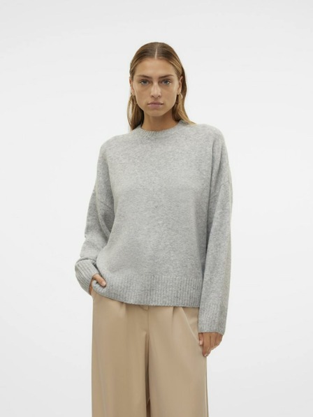 Vero Moda Svetlosivý dámsky sveter Vero Moda Boom