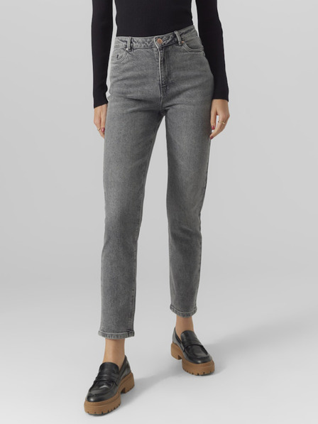 Vero Moda Sivé dámske mom džínsy Vero Moda Linda