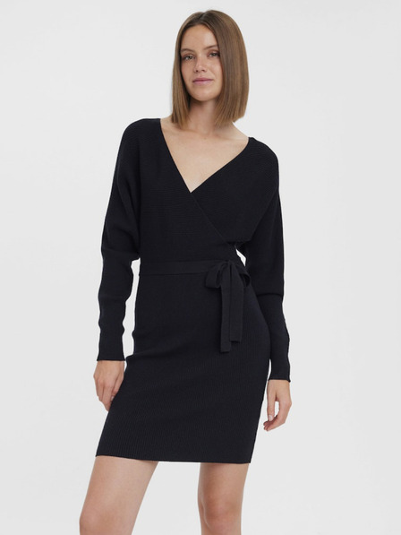 Vero Moda Čierne dámske svetrové šaty Vero Moda Hollyrem