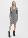 Vero Moda Šedé dámske svetrové šaty Vero Moda Hollyrem