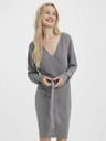 Vero Moda Šedé dámske svetrové šaty Vero Moda Hollyrem