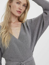 Vero Moda Šedé dámske svetrové šaty Vero Moda Hollyrem