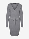 Vero Moda Šedé dámske svetrové šaty Vero Moda Hollyrem