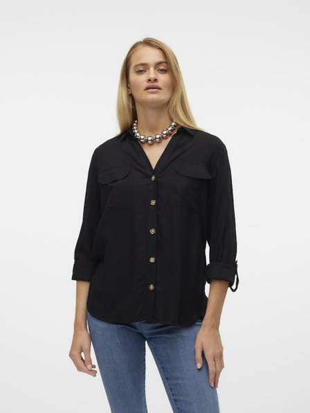 Vero Moda Čierna dámska blúzka Vero Moda Bumpy