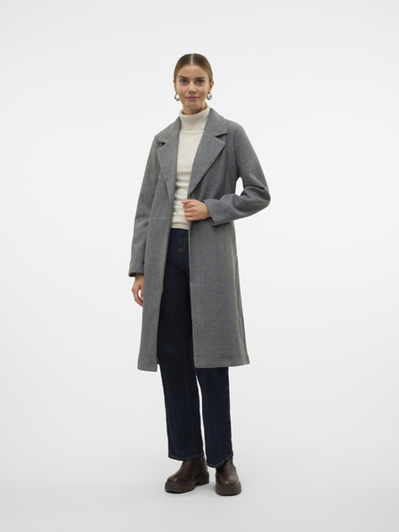 Vero Moda Šedý dámsky kabát Vero Moda Fortuneaya