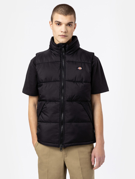 Dickies Čierna pánska prešívaná vesta Dickies Waldenburg